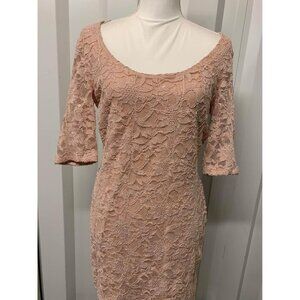 Reign On Womens/Juniors Semi Formal Lace Dress Size Large Beige
